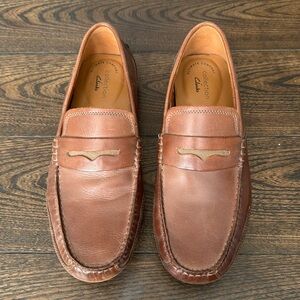 Clarks Men's Ashmont Way Leather Casual‎ Slip-On Loafer Cognac Size 10 M